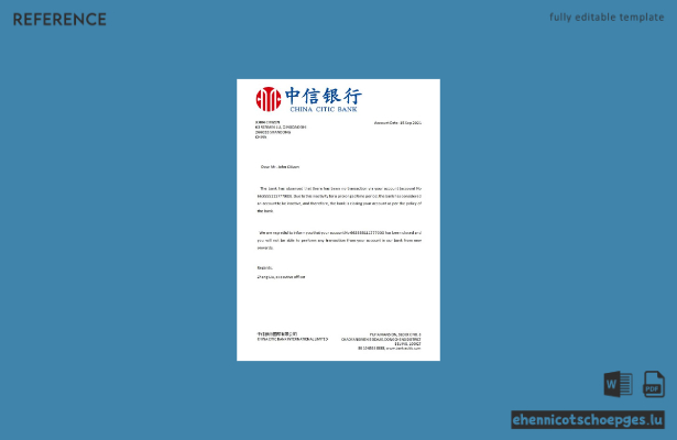 Beispiel für die Schließung der China Citic Bank (Vorschau)